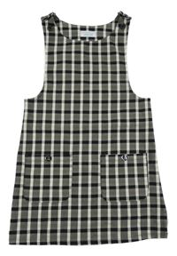 Čierno-béžovo-biele kockované šaty Primark