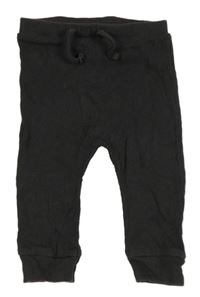Antracitové rebrované ľahké tepláky Matalan