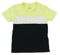 Žlto-bielo-čierne tričko Primark