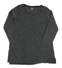 Antracitové melírované tričko H&M