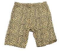 Béžovo-čierne elastické kraťasy s leopardím vzorom John Lewis
