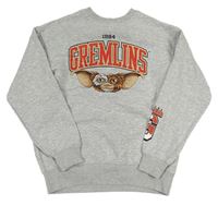 Sivá melírovaná mikina s Gremlins H&M