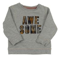 Sivá melírovaná mikina s nápisom River Island