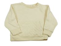 Smotanová mikina s prešívanou vreckom H&M