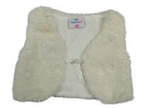 Smotanová chlpatá podšitá vesta Topomini