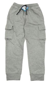 Šedé melírované slim tepláky s kapsami Next