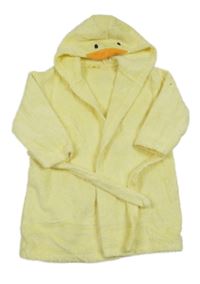 Žltý froté župan s kapucí - kačenka M&S