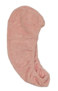 Růžový plyšový turban 