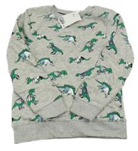Šedá mikina s dinosaury H&M