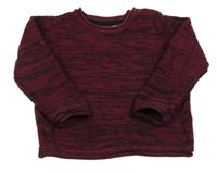 Vínovo-čierny melírovaný ľahký sveter Primark