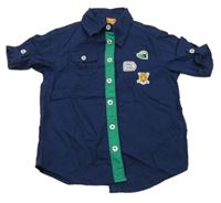 Tmavomodrá košile s nášivkami Kiki&Koko