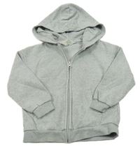 Svetlosivá melírovaná prepínaci mikina s kapucňou H&M