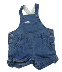 Modré riflové laclové kraťasy s kapsou Vertbaudet