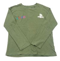 Khaki tričko s logem PlayStation Zara