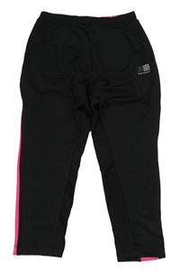 Čierno-ružové športové crop legíny Karrimor