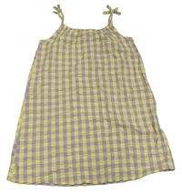 Lila-žlté kockované šaty Nutmeg