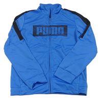 Modro-černá propínací sportovní mikina s logem Puma 