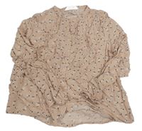 Světlerůžová květovaná halenka H&M