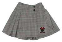 Čierno-bielo-červená kockovaná sukňa s Minnie zn. C&A