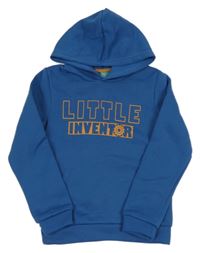 Modrá mikina s nápisem a kapucí Little kids