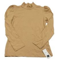 Nové - Béžové triko se stojáčkem Dunnes