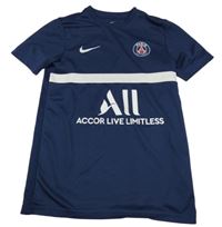 Tmavomodro-biele športové tričko s nápismi Nike