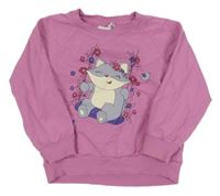 Ružová mikina s líškou Name it