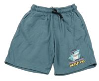 Šedomodré teplákové kraťasy se žralokem George