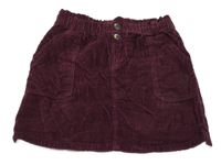 Mahagónovoá menšestrová sukňa Tu