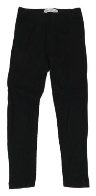 Černé žebrované legíny Zara