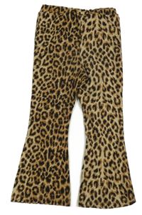 Hnedo-čierne flare legíny s leopardím vzorom Name it