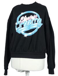 Dámská černá crop mikina s potiskem H&M