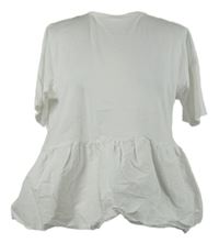 Dámské bílé peplum tričko New Look 