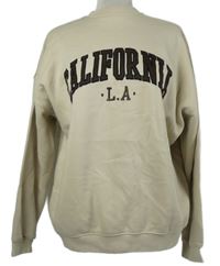 Pánská béžová mikina s nápisem Boohoo 