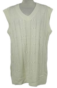 Dámská smetanová vzorovaná svetrová vesta Shein 