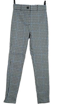 Dámské černo-modro-bílé vzorované tregíny Primark 