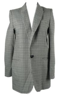 Dámský černo-bílý kostkovaný blejzr 