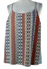 Dámský černo-modro-bílý kytičkovaný top Papaya 