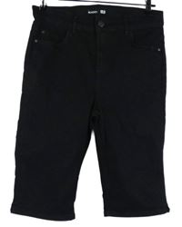 Dámské černé elastické capri rifle George 