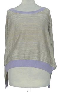 Dámsky béžovo-lila melírovaný sveter M&S