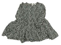 Bielo-čierno-modré šaty s leopardím vzorom M&S