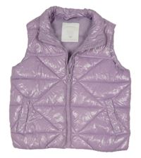 Lila šusťáková zateplená vesta Matalan