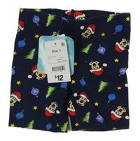 Nové - Tmavomodré vánoční kraťasy s Minnie Disney 