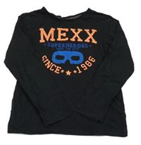 Čierne tričko s nápisom Mexx