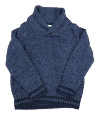 Tmavomodrý melírovaný sveter Impidimpi