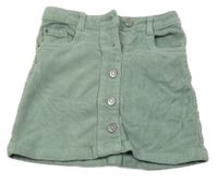 Khaki menšestrová sukňa L&D