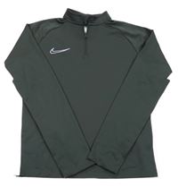 Šedá sportovní funkční mikina s logem Nike