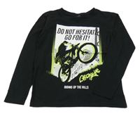 Černé triko s cyklistou 