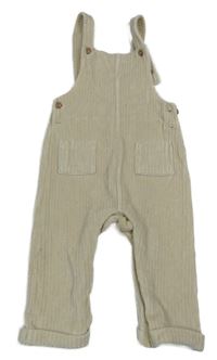 Béžové sametové žebrované laclové kalhoty Matalan