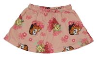 Ružová tepláková sukňa s obrázky Disney